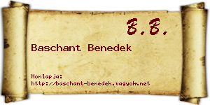 Baschant Benedek névjegykártya